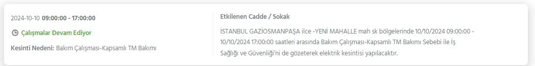 Bu geceden itibaren İstanbul'un 20 ilçesinde elektrik kesintileri yaşanacak 13